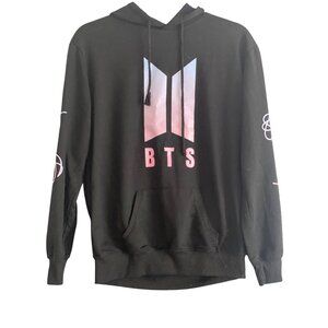 BTS Band Love Yourself Black Long Sleeve Hoodie Sweatshirt Adult SMALL